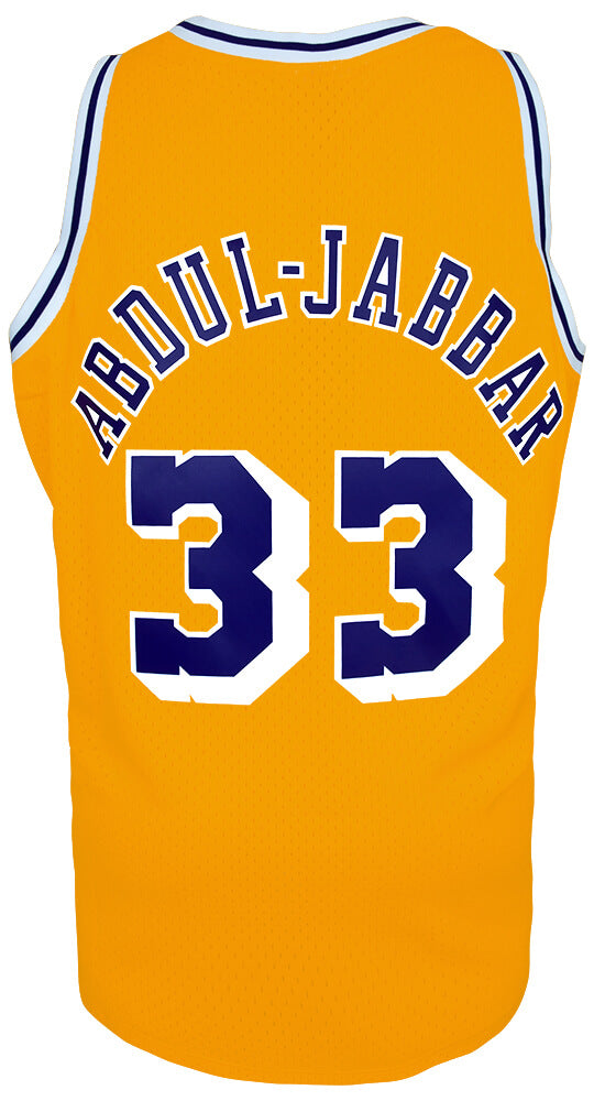 Kareem Abdul Jabbar Los Angeles Lakers Gold 1984 Style Mitchell & Ness (M&N) NBA Swingman Basketball Jersey  (Size XL) - UJYJAB602 - Kareem Abdul Jabbar Los Angeles Lakers Gold 1984 Style Mitchell & Ness (M&N) NBA Swingman Basketball Jersey (Size XL) product image