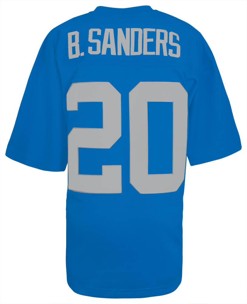 Barry Sanders Detroit Lions 1994 Blue With Gray #'s Throwback NFL Legacy Football Jersey (Size X-Large) - UJYSAN610 - Barry Sanders Detroit Lions 1994 Blue With Gray #'s Throwback NFL Legacy Football Jersey (Size X-Large) product image