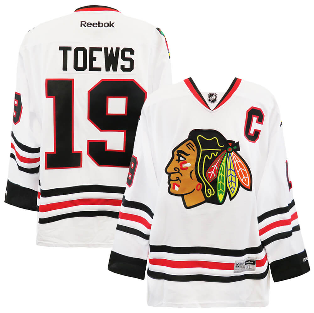 Jonathan Toews Blackhawks White Reebok Premier Jersey - (Size XL) - UJYTOE601 - Jonathan Toews Blackhawks White Reebok Premier Jersey - (Size XL) product image