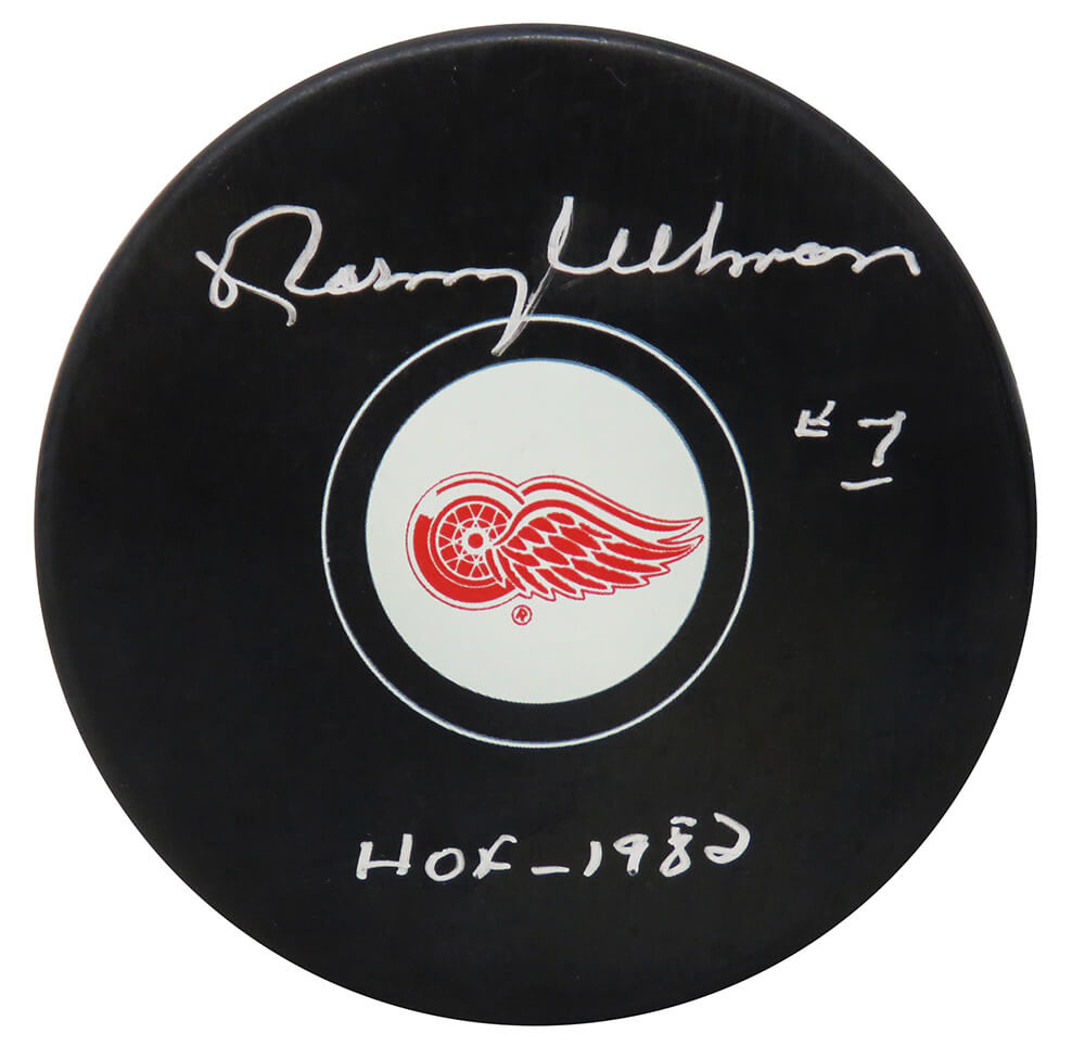 Norm Ullman Signed Detroit Red Wings Hockey Puck w/HOF 1982 - ULLPUC402 - Norm Ullman Signed Detroit Red Wings Hockey Puck w/HOF 1982 product image