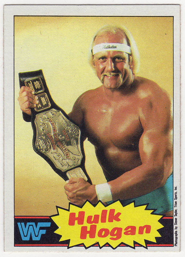Hulk Hogan 1985 Topps WWF Rookie Wrestling Trading Card #1 - (Yellow Background) - URCHOG600 - Hulk Hogan 1985 Topps WWF Rookie Wrestling Trading Card #1 - (Yellow Background) product image