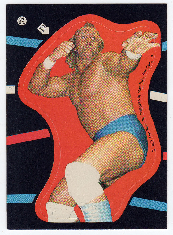Hulk Hogan 1985 Topps WWF Rookie Wrestling Trading Card Sticker #22 - URCHOG603 - Hulk Hogan 1985 Topps WWF Rookie Wrestling Trading Card Sticker #22 product image