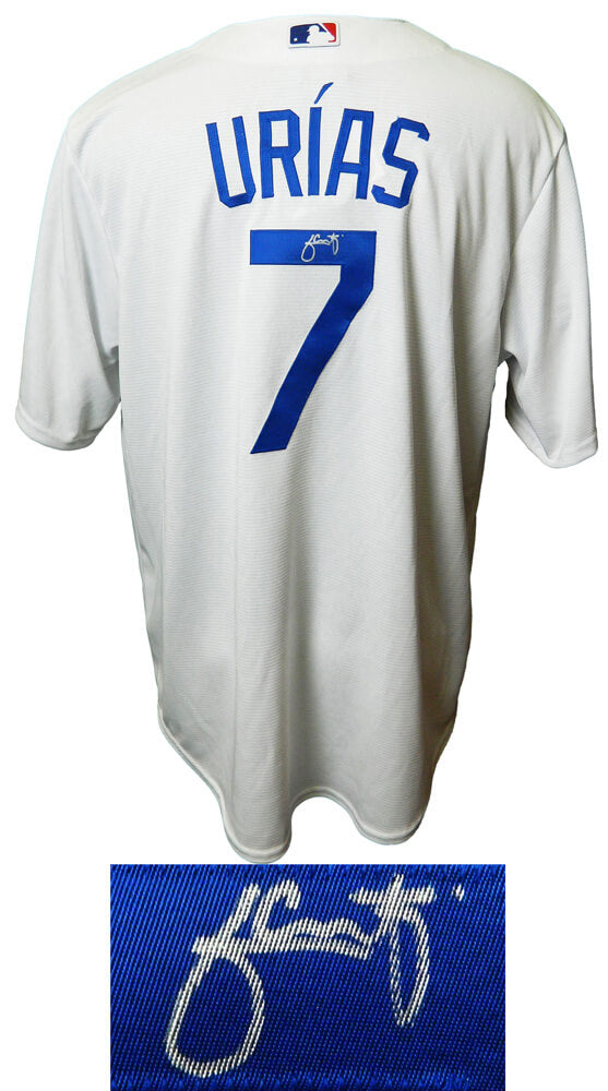 Julio Urias Signed Los Angeles Dodgers White Majestic Replica Jersey - URIJRY100 - Julio Urias Signed Los Angeles Dodgers White Majestic Replica Jersey product image