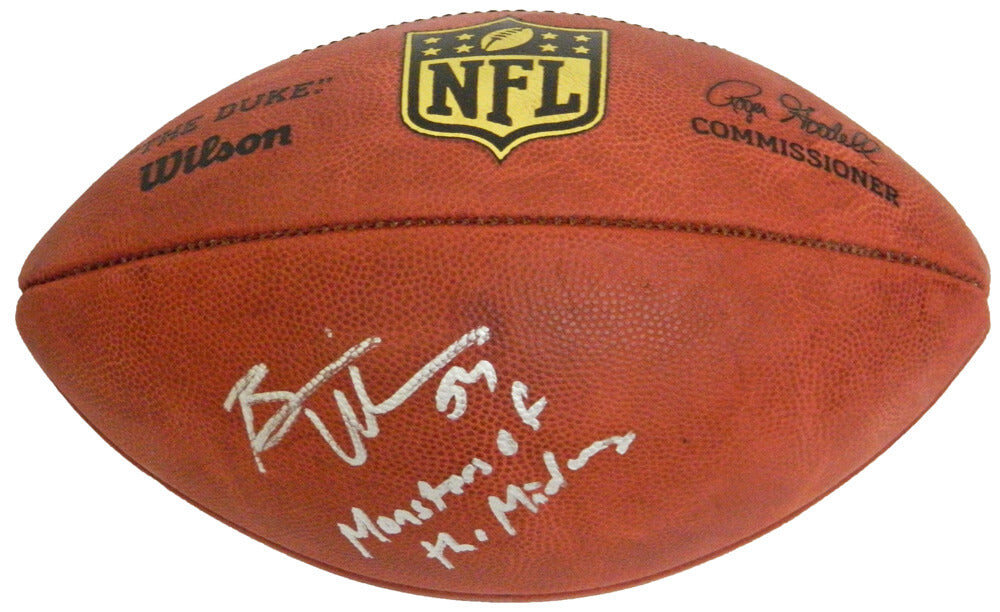 Brian Urlacher Signed Wilson Duke NFL Football w/Monsters Of The Midway - URLFTB302 - Brian Urlacher Signed Wilson Duke NFL Football w/Monsters Of The Midway product image
