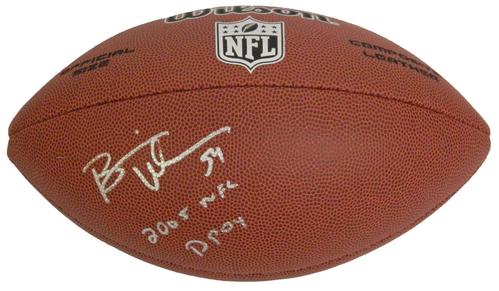 Brian Urlacher Signed Wilson NFL Full-Size Football w/2005 NFL DPOY - URLFTB307 - Brian Urlacher Signed Wilson NFL Full-Size Football w/2005 NFL DPOY product image