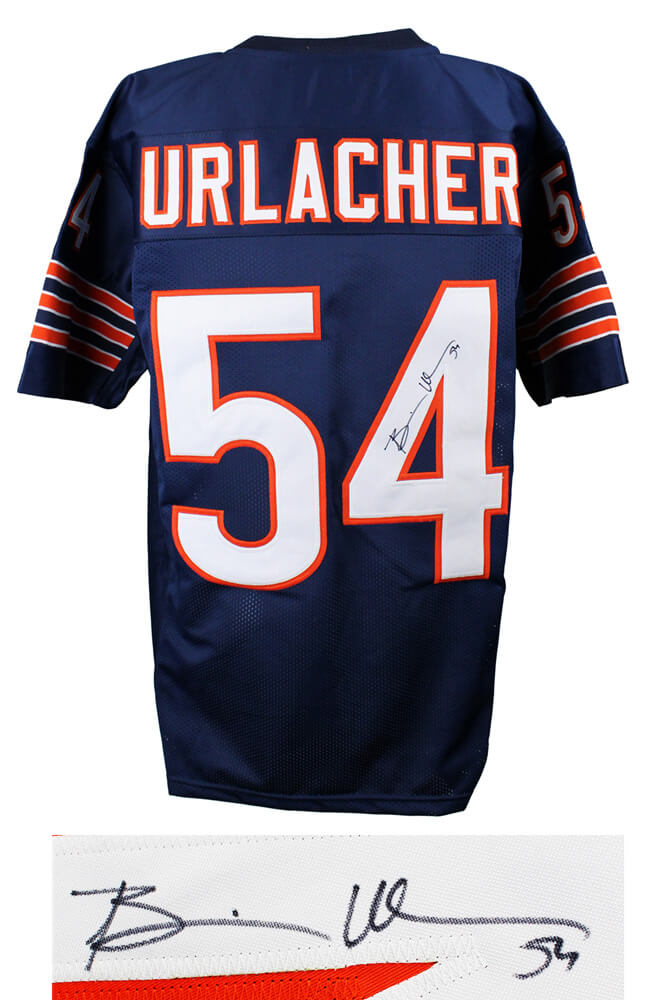 Brian Urlacher Signed Navy Custom Jersey - URLJRY300 - Brian Urlacher Signed Navy Custom Jersey product image