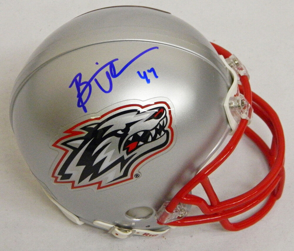 Brian Urlacher Signed New Mexico Lobos Riddell Mini Helmet - URLMIN301 - Brian Urlacher Signed New Mexico Lobos Riddell Mini Helmet product image