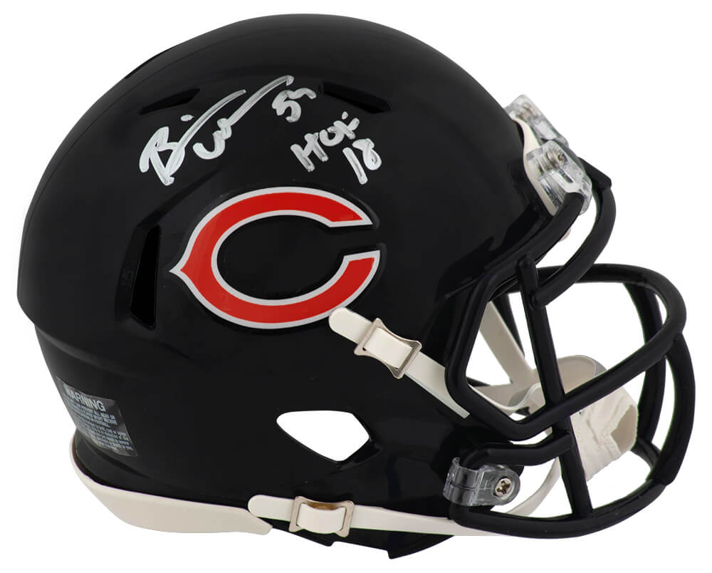 Brian Urlacher Signed Chicago Bears Riddell Speed Mini Helmet w/HOF'18 - URLMIN307 - Brian Urlacher Signed Chicago Bears Riddell Speed Mini Helmet w/HOF'18 product image