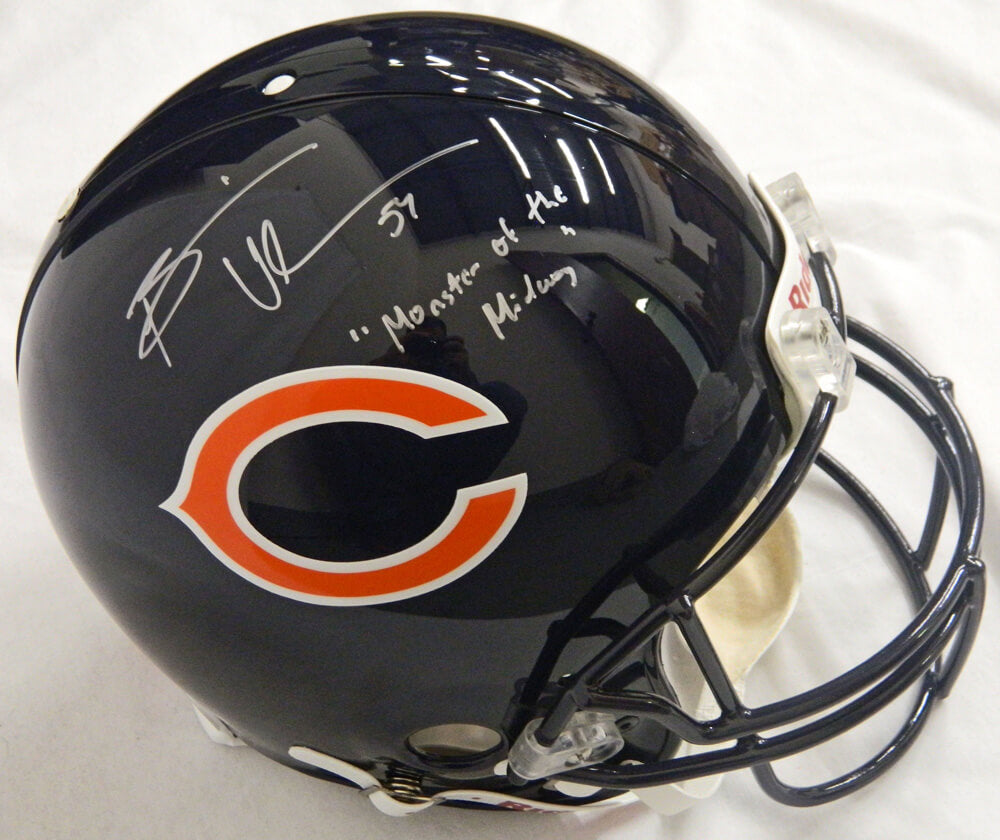 Brian Urlacher Signed Bears Riddell Authentic Proline Helmet w/Monster of the Midway - URLPRO301 - Brian Urlacher Signed Bears Riddell Authentic Proline Helmet w/Monster of the Midway product image