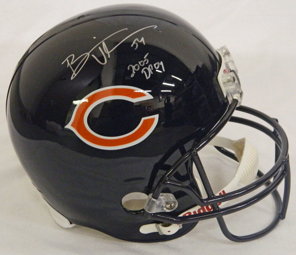 Brian Urlacher Signed Bears Riddell Full-Size Replica Helmet w/2005 DPOY - URLREP302 - Brian Urlacher Signed Bears Riddell Full-Size Replica Helmet w/2005 DPOY product image