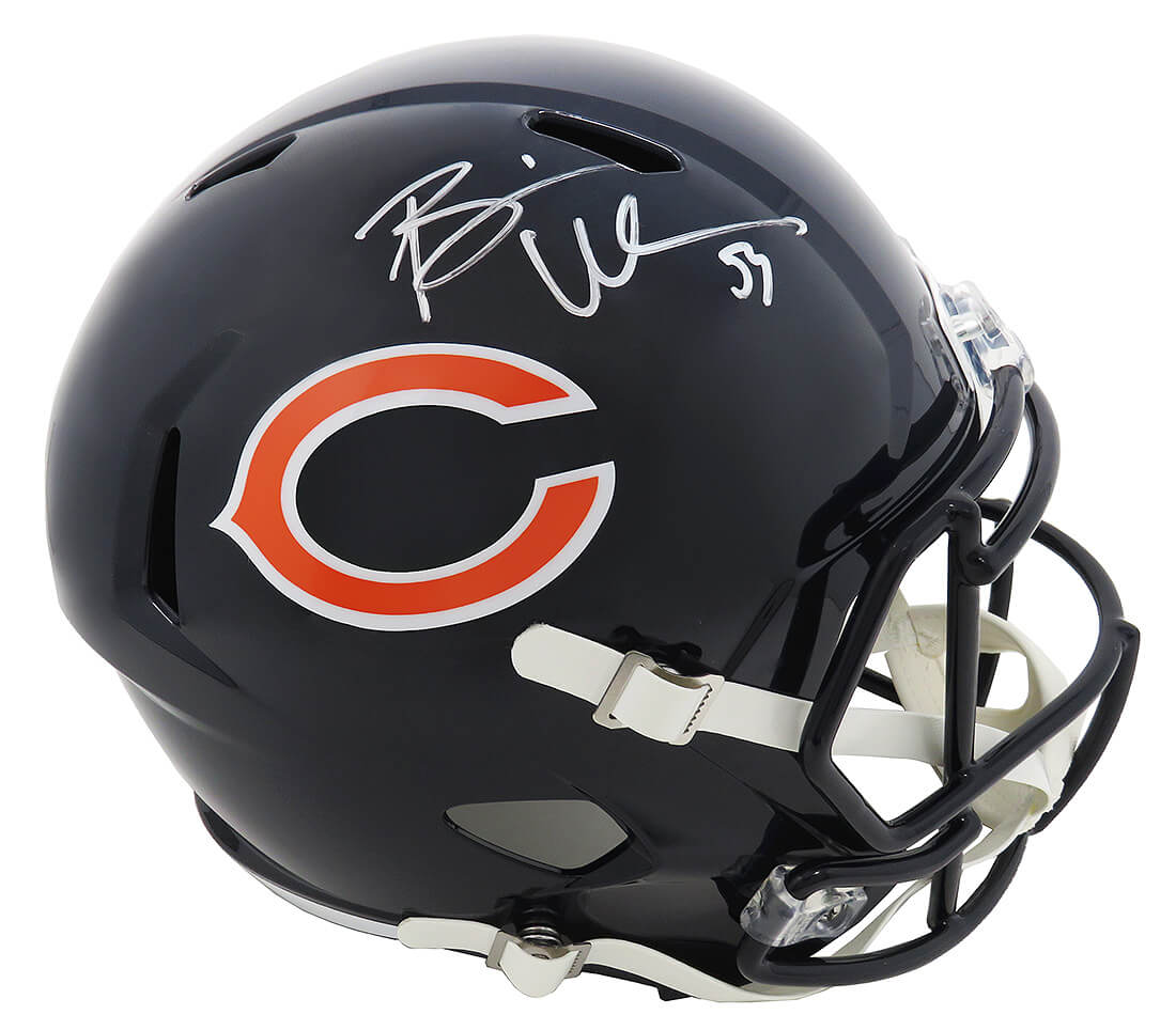Brian Urlacher Signed Chicago Bears Riddell Speed Full Size Replica Helmet - URLREP310 - Brian Urlacher Signed Chicago Bears Riddell Speed Full Size Replica Helmet product image