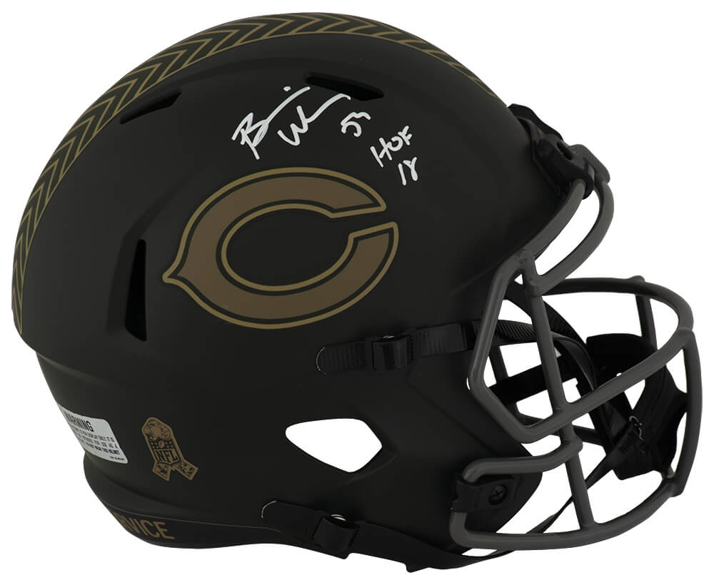 Brian Urlacher Signed Chicago Bears SALUTE 2025 Riddell Full Size Speed Replica Helmet w/HOF'18 - URLREP314 - Brian Urlacher Signed Chicago Bears SALUTE 2025 Riddell Full Size Speed Replica Helmet w/HOF'18 product image