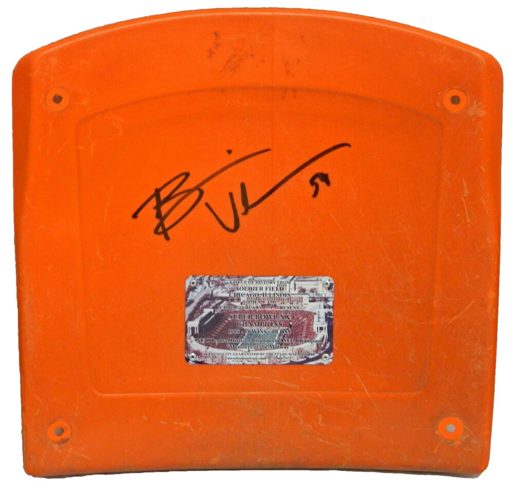 Brian Urlacher Signed Soldier Field Orange Seat Bottom - URLSTB300 - Brian Urlacher Signed Soldier Field Orange Seat Bottom product image