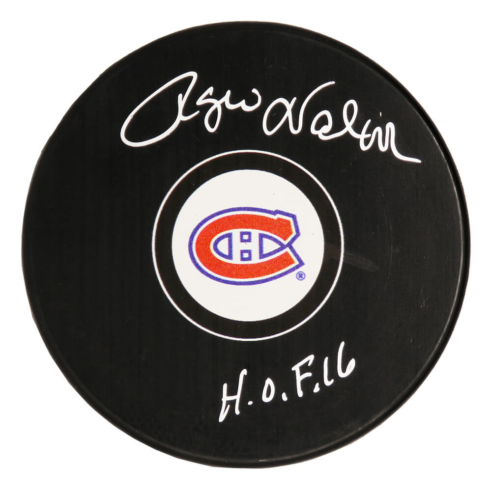 Rogie Vachon Signed Montreal Canadiens Logo Hockey Puck w/HOF'16 - VACPUC401 - Rogie Vachon Signed Montreal Canadiens Logo Hockey Puck w/HOF'16 product image