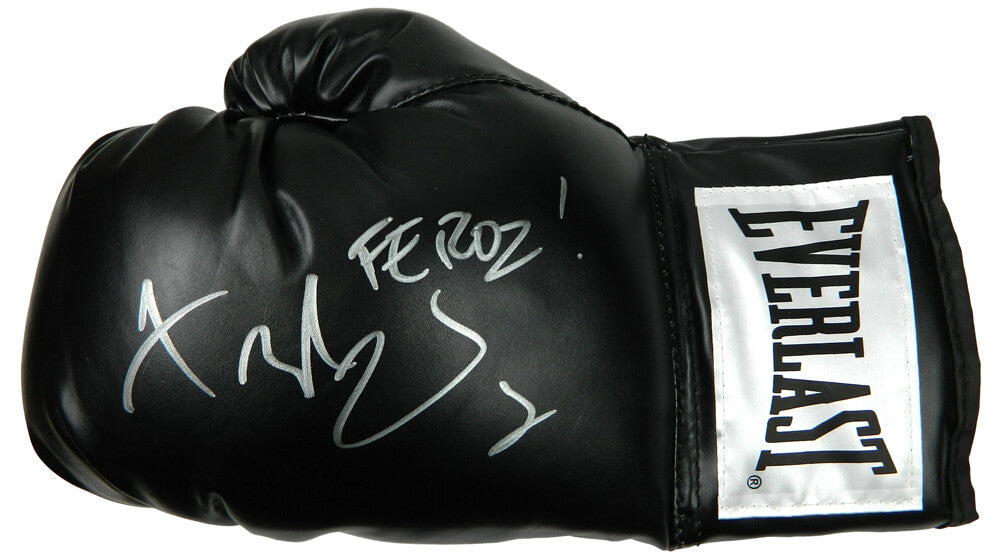 Fernando Vargas Signed Everlast Black Boxing Glove w/Feroz - VARGLV501 - Fernando Vargas Signed Everlast Black Boxing Glove w/Feroz product image