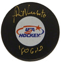 Phil Verchota Signed USA Hockey Logo Hockey Puck w/80 Gold - VERPUC410 - Phil Verchota Signed USA Hockey Logo Hockey Puck w/80 Gold product image