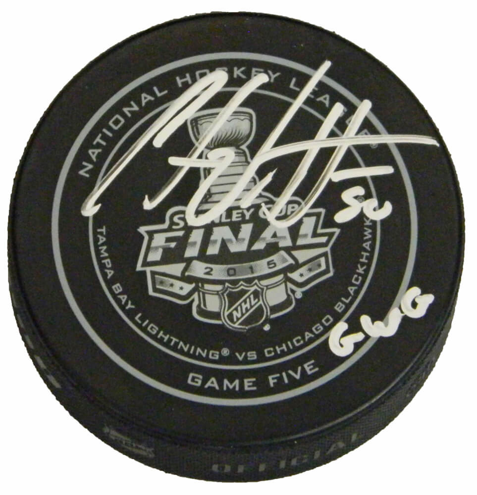 Antoine Vermette Signed Official 2015 Stanley Cup Finals Game Five Hockey Puck w/GWG - VERPUC423 - Antoine Vermette Signed Official 2015 Stanley Cup Finals Game Five Hockey Puck w/GWG product image