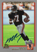 Michael Vick Signed Atlanta Falcons 2001 Topps Rookie Football Trading Card #311 - VICCAR300 - Michael Vick Signed Atlanta Falcons 2001 Topps Rookie Football Trading Card #311 product image
