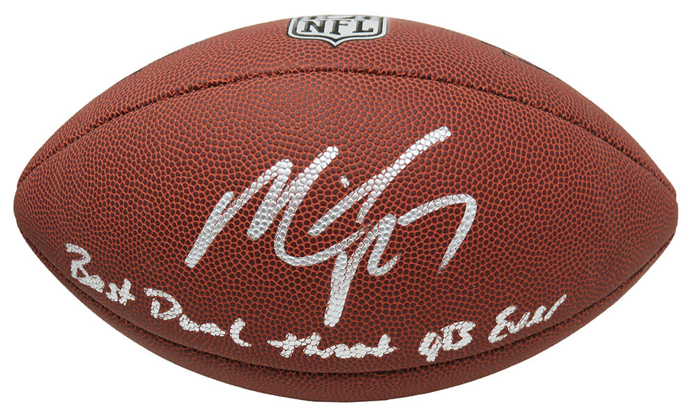 Michael Vick Signed Wilson Limited Full Size NFL Football w/Best Dual Threat QB Ever - VICFTB301 - Michael Vick Signed Wilson Limited Full Size NFL Football w/Best Dual Threat QB Ever product image