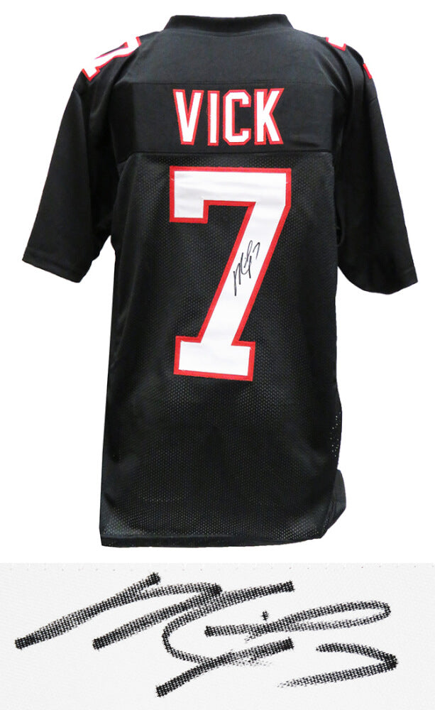Michael Vick Signed Black Custom Football Jersey - VICJRY300 - Michael Vick Signed Black Custom Football Jersey product image