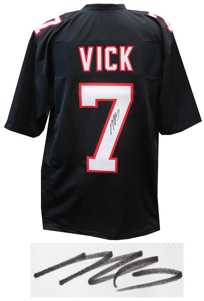 Michael Vick Signed Black T/B Custom Football Jersey - VICJRY302 - Michael Vick Signed Black T/B Custom Football Jersey product image
