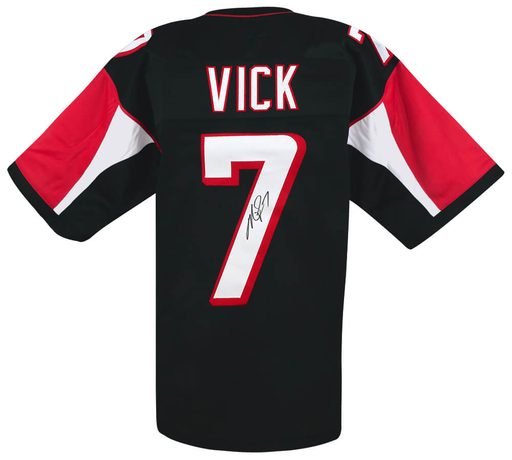 Michael Vick Signed Black Throwback Custom Football Jersey - VICJRY305 - Michael Vick Signed Black Throwback Custom Football Jersey product image