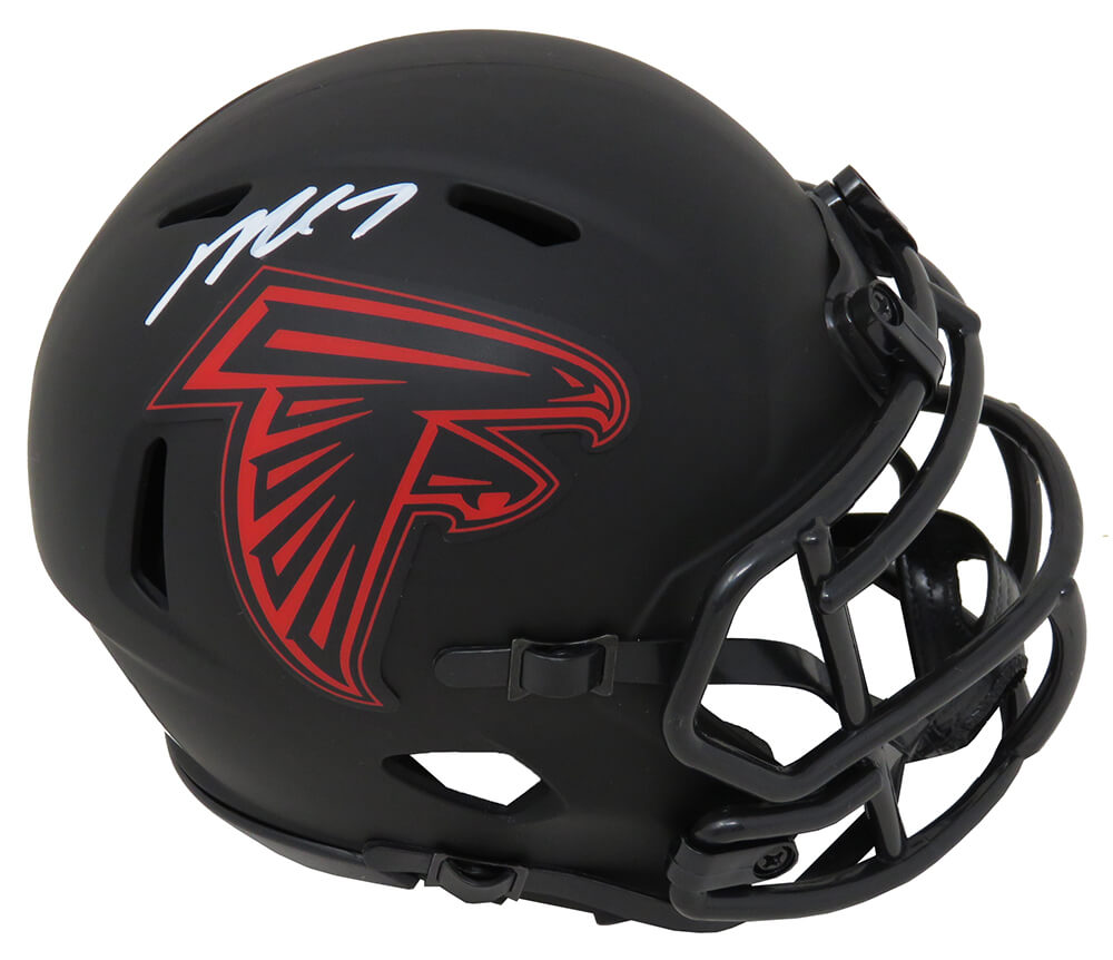Michael Vick Signed Atlanta Falcons Eclipse Black Matte Riddell Speed Mini Helmet - VICMIN306 - Michael Vick Signed Atlanta Falcons Eclipse Black Matte Riddell Speed Mini Helmet product image