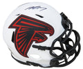 Michael Vick Signed Atlanta Falcons Lunar Eclipse White Matte Riddell Speed Mini Helmet - VICMIN312 - Michael Vick Signed Atlanta Falcons Lunar Eclipse White Matte Riddell Speed Mini Helmet product image