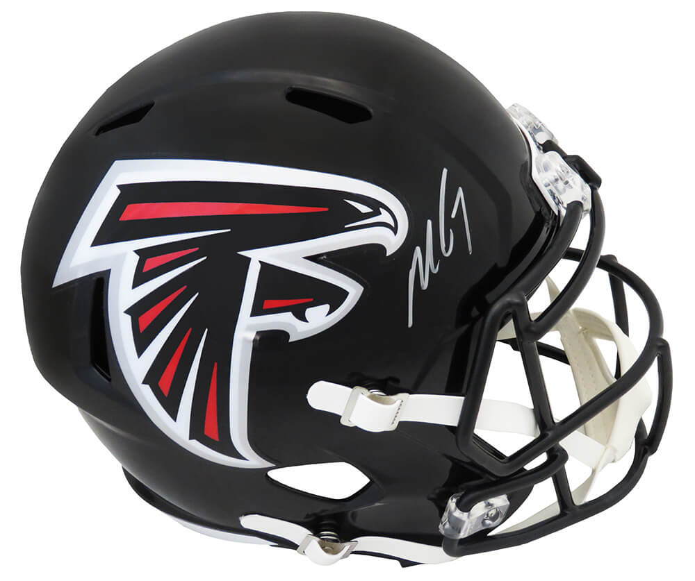 Michael Vick Signed Falcons Riddell Full Size Speed Replica Helmet - VICREP308 - Michael Vick Signed Falcons Riddell Full Size Speed Replica Helmet product image