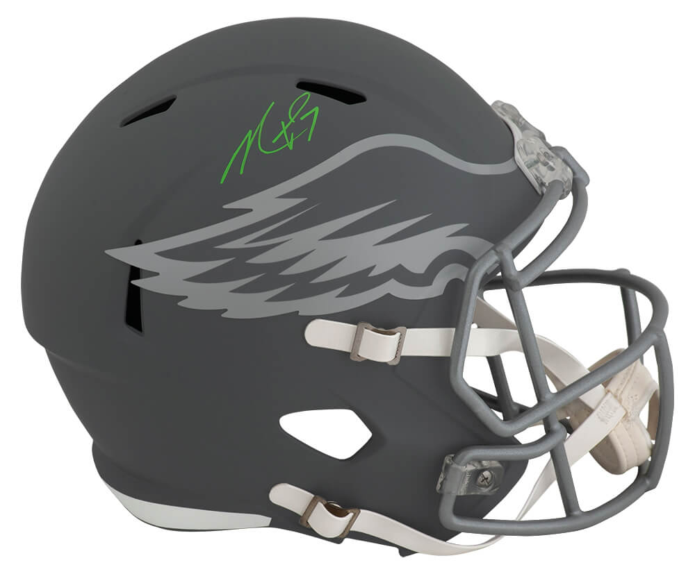 Michael Vick Signed Philadelphia Eagles SLATE Riddell Full Size Speed Replica Helmet - VICREP317 - Michael Vick Signed Philadelphia Eagles SLATE Riddell Full Size Speed Replica Helmet product image