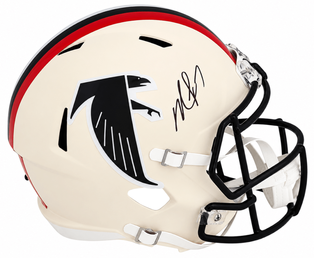 Michael Vick Signed Atlanta Falcons RETRO Riddell Full Size Speed Replica Helmet - VICREP320 - Michael Vick Signed Atlanta Falcons RETRO Riddell Full Size Speed Replica Helmet product image