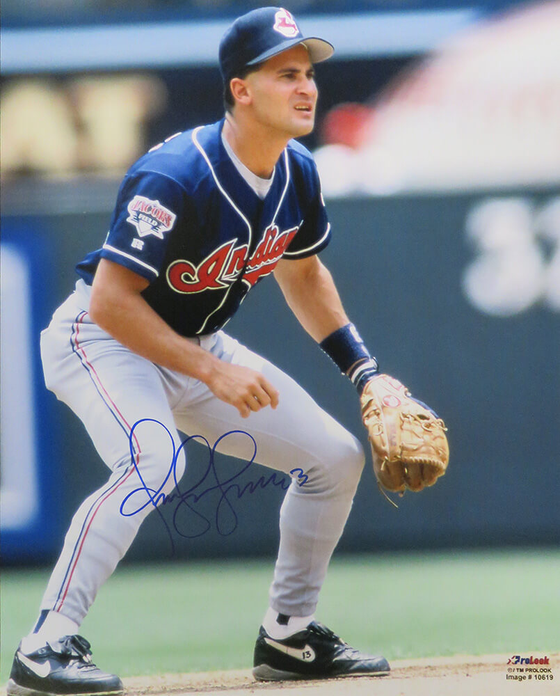 Omar Vizquel Signed Cleveland Indians Fielding Action 16x20 Photo - VIZ16P100 - Omar Vizquel Signed Cleveland Indians Fielding Action 16x20 Photo product image