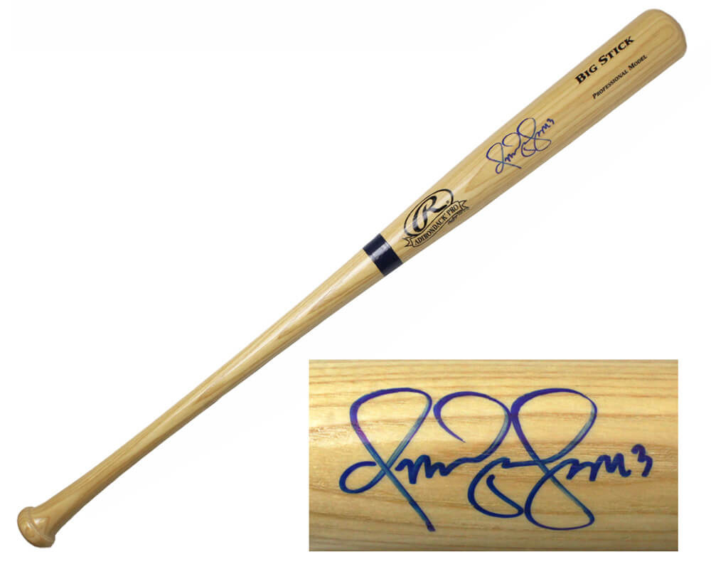 Omar Vizquel Signed Rawlings Big Stick Blonde Baseball Bat - VIZBAT100 - Omar Vizquel Signed Rawlings Big Stick Blonde Baseball Bat product image