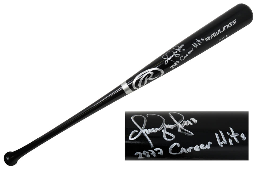 Omar Vizquel Signed Rawlings Pro Black Baseball Bat w/2877 Career Hits (JSA) - VIZBAT101 - Omar Vizquel Signed Rawlings Pro Black Baseball Bat w/2877 Career Hits (JSA) product image