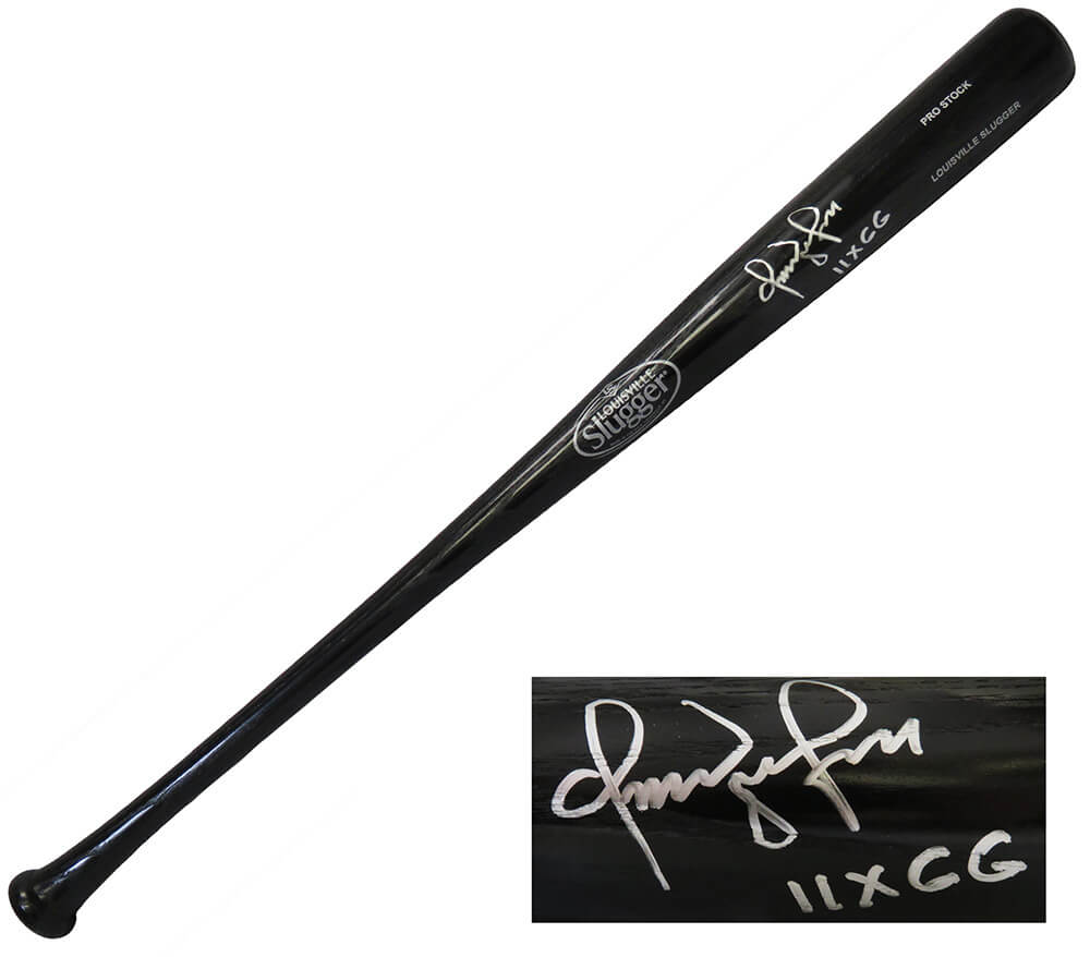 Omar Vizquel Signed Louisville Slugger Black Baseball Bat w/11x GG - VIZBAT102 - Omar Vizquel Signed Louisville Slugger Black Baseball Bat w/11x GG product image