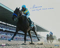Victor Espinoza Signed American Pharoah 2015 Belmont Stakes 16x20 Photo w/2015 Triple Crown Winner - ESP16P502 - Victor Espinoza Signed American Pharoah 2015 Belmont Stakes 16x20 Photo w/2015 Triple Crown Winner product image