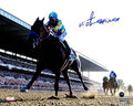 Victor Espinoza Signed American Pharoah 2015 Belmont Stakes Leading Pack 8x10 Photo - ESP08P500 - Victor Espinoza Signed American Pharoah 2015 Belmont Stakes Leading Pack 8x10 Photo product image
