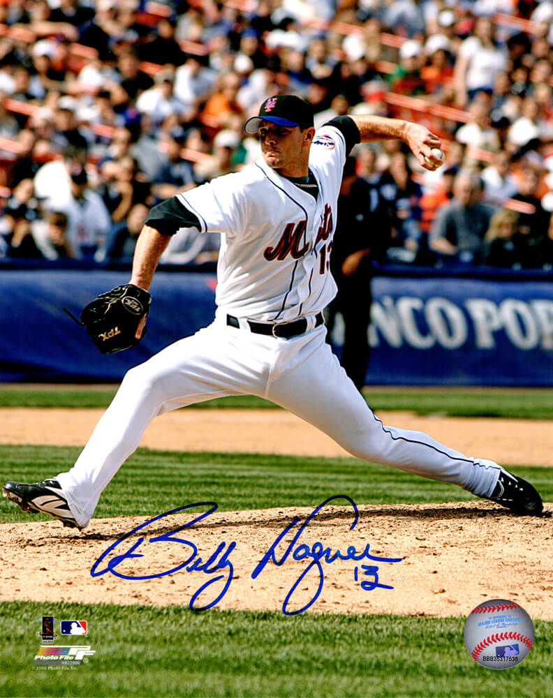 Billy Wagner Signed New York Mets Pitching Action 8x10 Photo - WAG08P100 - Billy Wagner Signed New York Mets Pitching Action 8x10 Photo product image