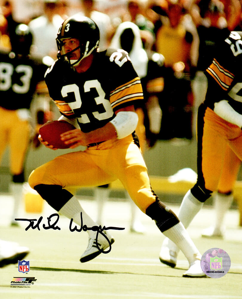 Mike Wagner Signed Pittsburgh Steelers With Football 8x10 Photo - WAG08P301 - Mike Wagner Signed Pittsburgh Steelers With Football 8x10 Photo product image