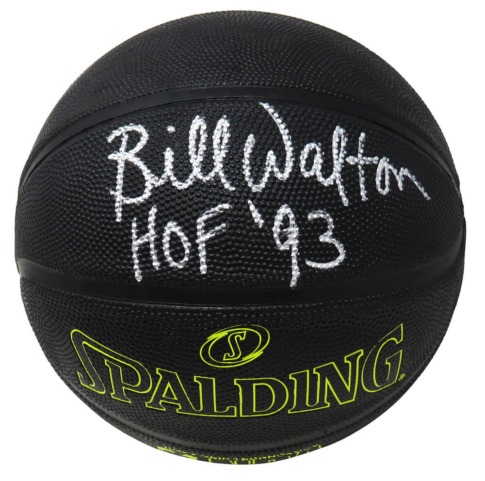 Bill Walton Signed Spalding Phantom Black With Yellow Lettering NBA Basketball w/HOF'93 - WALBSK222 - Bill Walton Signed Spalding Phantom Black With Yellow Lettering NBA Basketball w/HOF'93 product image