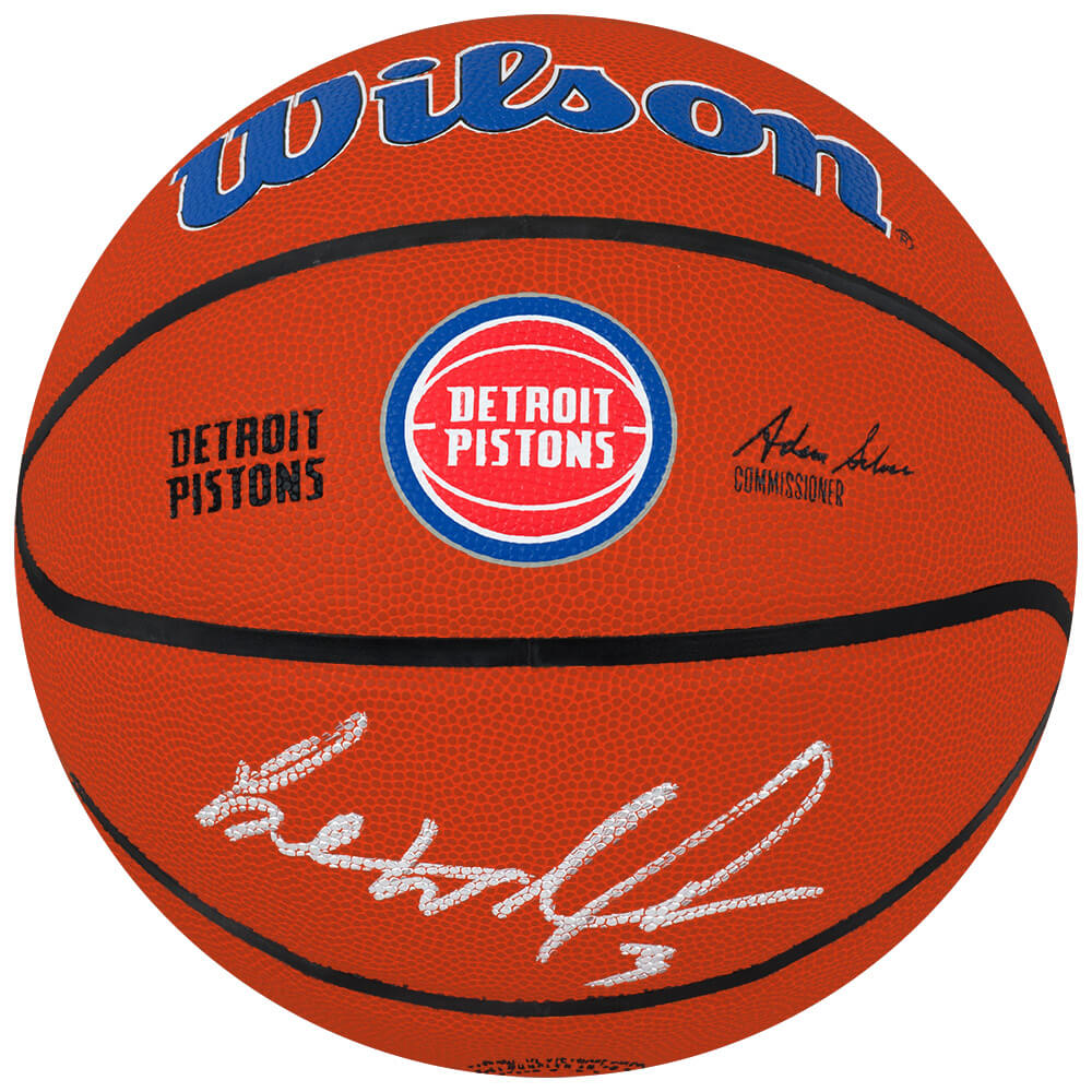 Ben Wallace Signed Detroit Pistons Logo Wilson NBA Basketball - WALBSK250 - Ben Wallace Signed Detroit Pistons Logo Wilson NBA Basketball product image