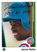 Jerome Walton Signed Cubs 1989 Upper Deck Rookie Card #765 w/1989 NL ROY - WALCAR100 - Jerome Walton Signed Cubs 1989 Upper Deck Rookie Card #765 w/1989 NL ROY product image