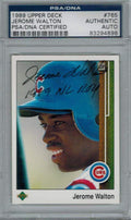 Jerome Walton Signed Cubs 1989 Upper Deck Rookie Card #765 PSA/DNA - WALCAR101 - Jerome Walton Signed Cubs 1989 Upper Deck Rookie Card #765 PSA/DNA product image