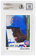 Jerome Walton Signed Cubs 1989 Upper Deck Rookie Baseball Card #765 w/1989 NL ROY - (Beckett - Auto Grade 10) - WALCAR104 - Jerome Walton Signed Cubs 1989 Upper Deck Rookie Baseball Card #765 w/1989 NL ROY - (Beckett - Auto Grade 10) product image