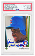 Jerome Walton Signed Chicago Cubs 1989 Upper Deck Rookie Baseball Card #765 w/1989 NL ROY - (PSA Encapsulated) - WALCAR105 - Jerome Walton Signed Chicago Cubs 1989 Upper Deck Rookie Baseball Card #765 w/1989 NL ROY - (PSA Encapsulated) product image