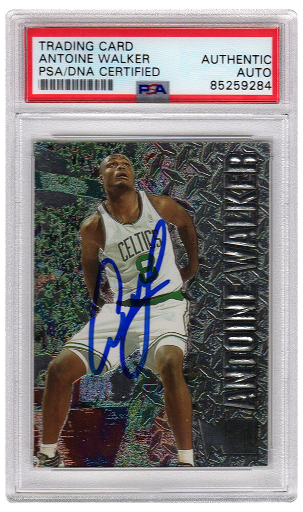 Antoine Walker Signed Boston Celtics 1996-97 Fleer Metal Rookie Basketball Trading Card #153 - (PSA Encapsulated) - WALCAR211 - Antoine Walker Signed Boston Celtics 1996-97 Fleer Metal Rookie Basketball Trading Card #153 - (PSA Encapsulated) product image