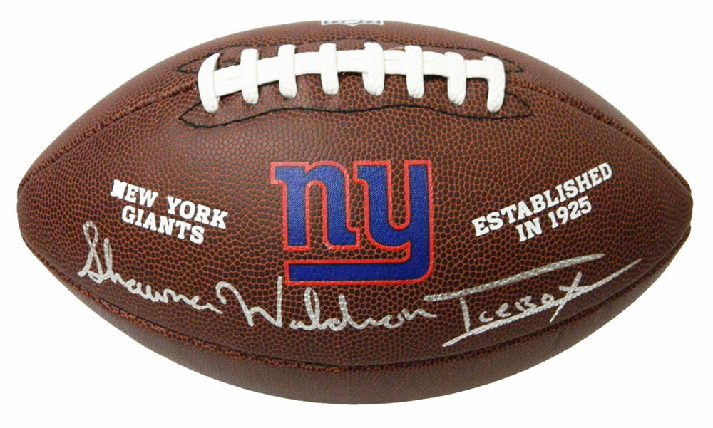 Shawna Waldron Signed New York Giants Logo Football w/Icebox - WALFTB501 - Shawna Waldron Signed New York Giants Logo Football w/Icebox product image