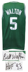 Bill Walton Signed Green Throwback Custom Basketball Jersey w/HOF'93 - WALJRY201 - Bill Walton Signed Green Throwback Custom Basketball Jersey w/HOF'93 product image