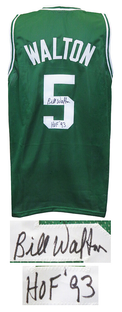 Bill Walton Signed Green Throwback Custom Basketball Jersey w/HOF'93 - WALJRY201 - Bill Walton Signed Green Throwback Custom Basketball Jersey w/HOF'93 product image
