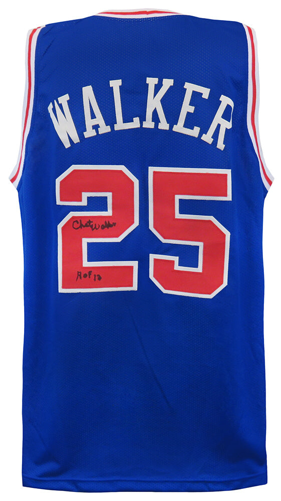 Chet Walker Signed Blue Throwback Custom Basketball Jersey w/HOF'12 - WALJRY220 - Chet Walker Signed Blue Throwback Custom Basketball Jersey w/HOF'12 product image